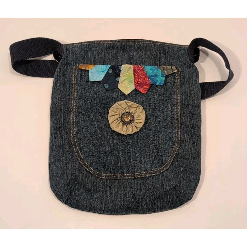 Handmade Denim Purse - Shoulder Strap - Jeans Themed - With Coin Purse